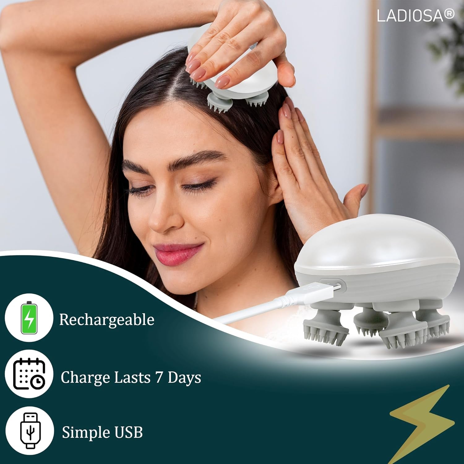 Rechargeable Waterproof Scalp Massager™ – Relax, Refresh & Rejuvenate Every Day(COD Available)
