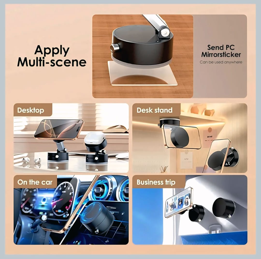 📱 Magnetic Phone Holder™ – Luxury Design, Auto-Rotation &amp; 360° Freedom COD Available